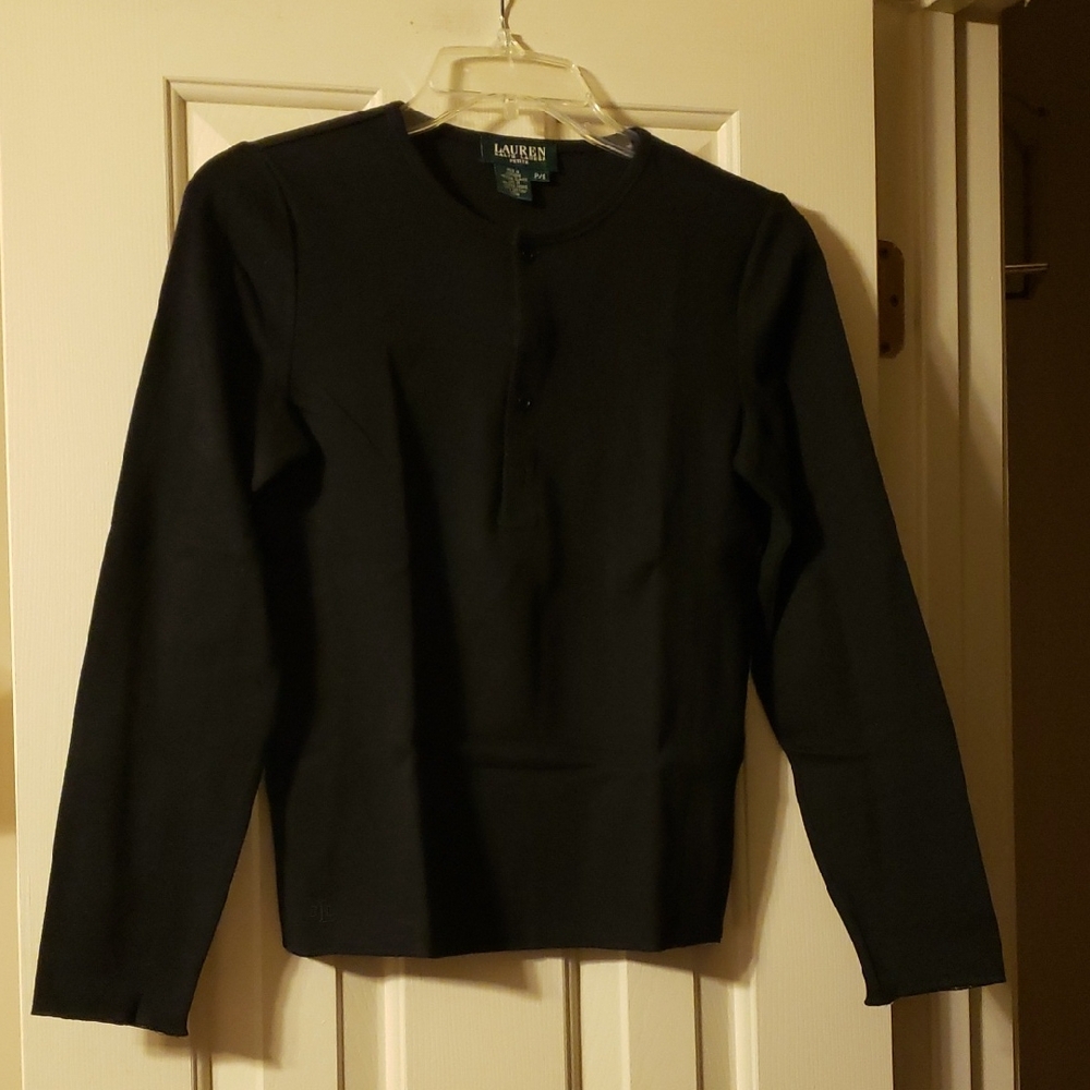 Ralph Lauren Petite Black Top Size PS